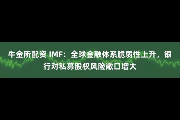 牛金所配资 IMF：全球金融体系脆弱性上升，银行对私募股权风险敞口增大